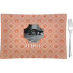 Pet Photo Rectangular Glass Appetizer / Dessert Plate - Single or Set (Personalized)