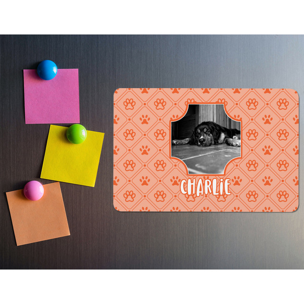 Pet Photo Rectangular Fridge Magnet - LIFESTYLE