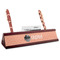 Pet Photo Red Mahogany Nameplates with Business Card Holder - Angle