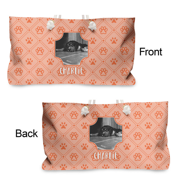 Pet Photo Large Rope Tote - From & Back View