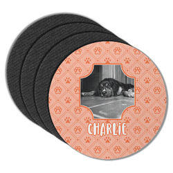 Pet Photo Round Rubber Backed Coasters - Set of 4 (Personalized)