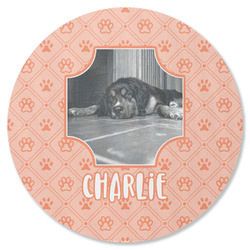 Pet Photo Round Rubber Backed Coaster (Personalized)