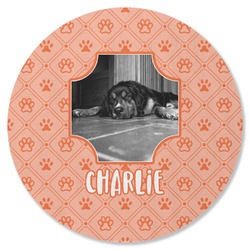 Pet Photo Round Rubber Backed Coaster (Personalized)