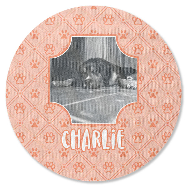 Custom Pet Photo Round Rubber Backed Coaster (Personalized)