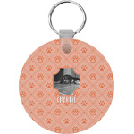 Pet Photo Round Plastic Keychain