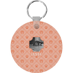 Pet Photo Round Plastic Keychain