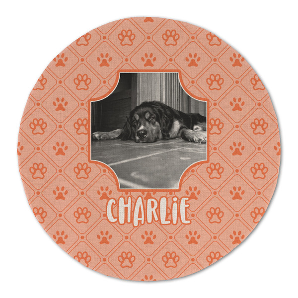 Pet Photo Round Linen Placemats - FRONT (Double Sided)