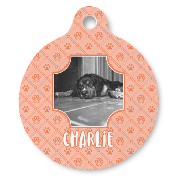 Custom Pet Photo Round Pet ID Tag