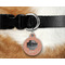 Pet Photo Round Pet Tag on Collar & Dog