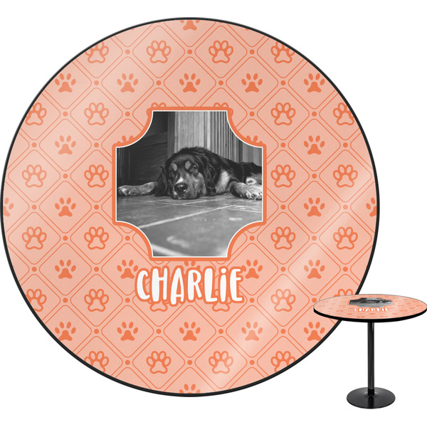 Custom Pet Photo Round Table - 24" (Personalized)