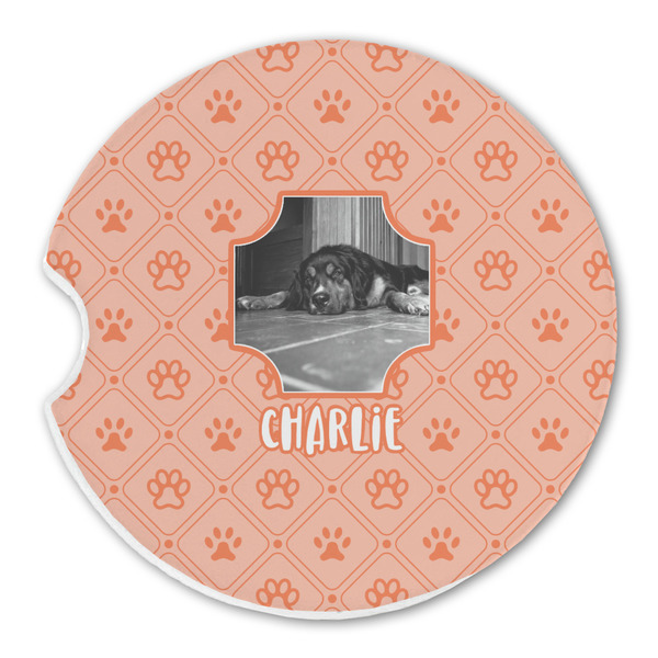 Custom Pet Photo Sandstone Car Coaster - Single (Personalized)