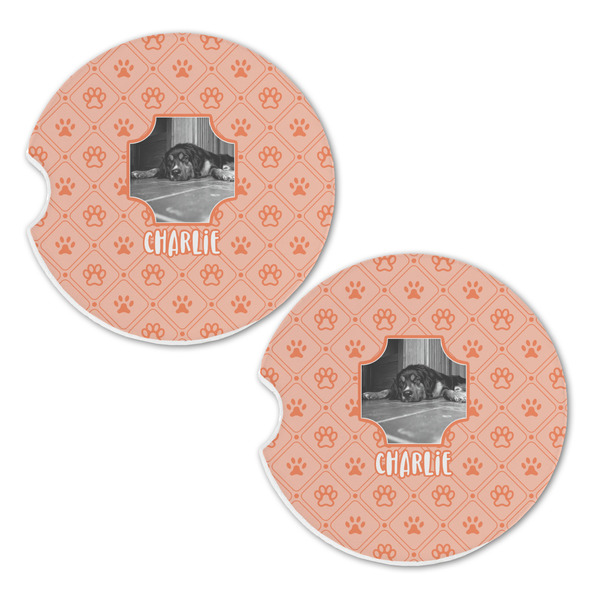Pet Photo Sandstone Car Coasters - Set of 2
