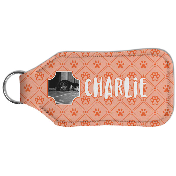 Pet Photo Sanitizer Holder Keychain - Large (Back)