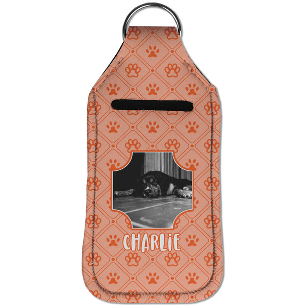 Pet Photo Sanitizer Holder Keychain - Large (Front)