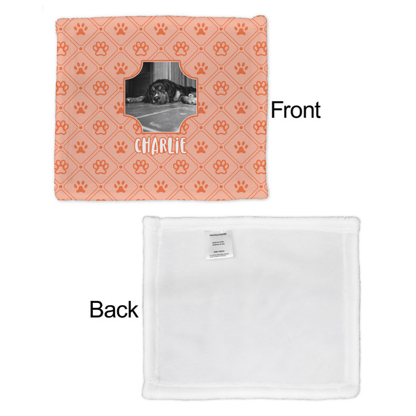 Pet Photo Security Blanket - Front & White Back View