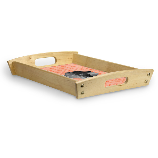Pet Photo Serving Tray Wood Small - Corner