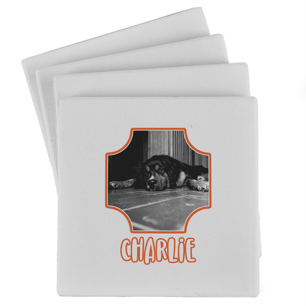 Custom Pet Photo Absorbent Stone Coasters - Set of 4