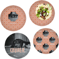 Pet Photo Set of 4 Glass Lunch / Dinner Plate 10" (Personalized)