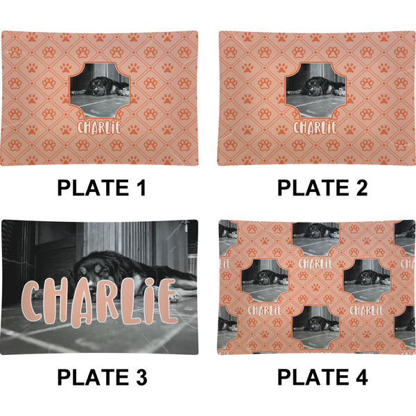 Pet Photo Set of Rectangular Appetizer / Dessert Plates (Approval)