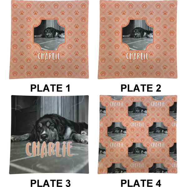 Pet Photo Set of Square Dinner Plates (Approval)