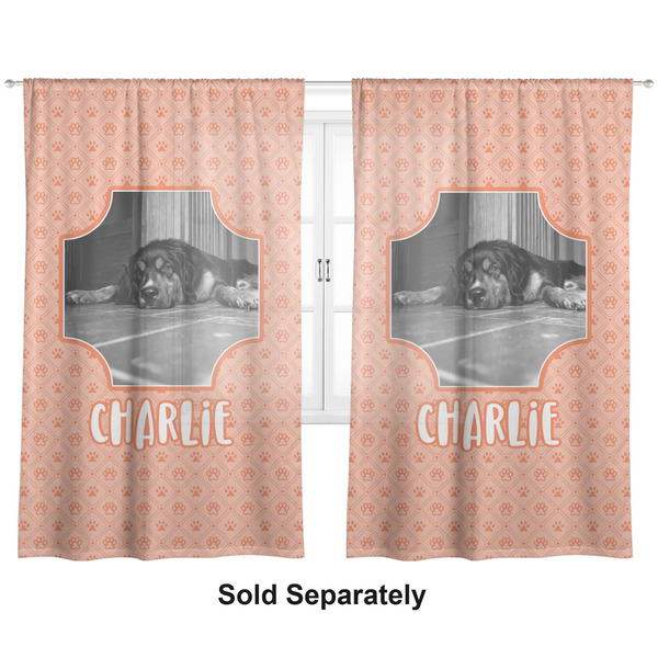 Pet Photo Sheer Curtains Double