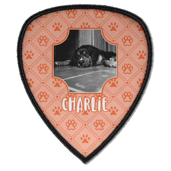 Custom Pet Photo Iron on Shield Patch A