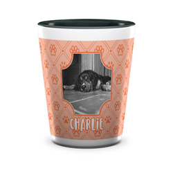 Pet Photo Ceramic Shot Glass - 1.5 oz - Two Tone - Set of 4