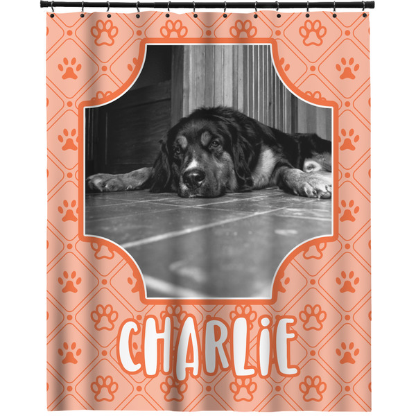 Custom Pet Photo Extra Long Shower Curtain - 70"x84" (Personalized)