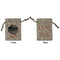 Pet Photo Small Burlap Gift Bag - Front & Back