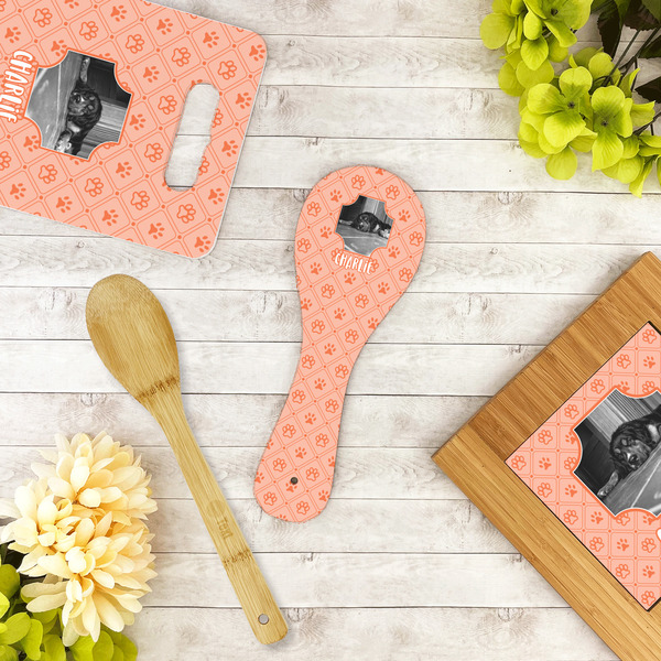 Pet Photo Spoon Rest Trivet - LIFESTYLE
