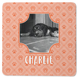 Pet Photo Square Rubber Backed Coaster (Personalized)
