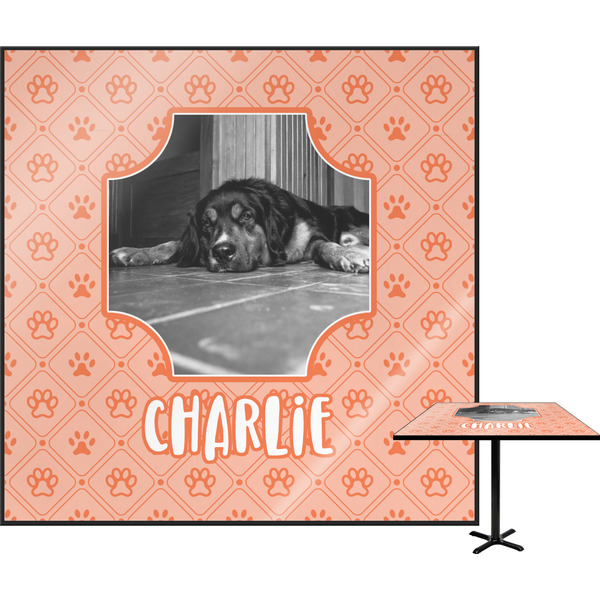 Custom Pet Photo Square Table Top - 24" (Personalized)