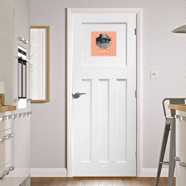 Pet Photo Square Wall Decal on Door