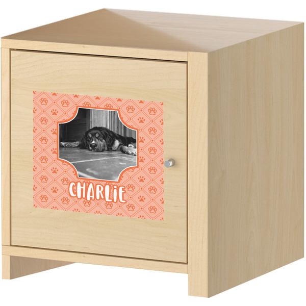 Pet Photo Square Wall Decal on Wooden Cabinet
