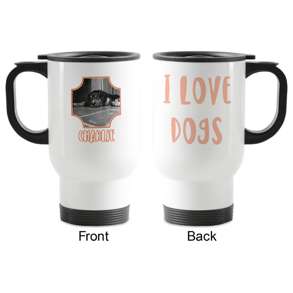 Pet Photo Stainless Steel Travel Mug with Handle - Apvl