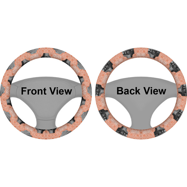 Pet Photo Steering Wheel Cover- Front and Back