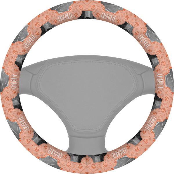 Custom Pet Photo Steering Wheel Cover (Personalized)
