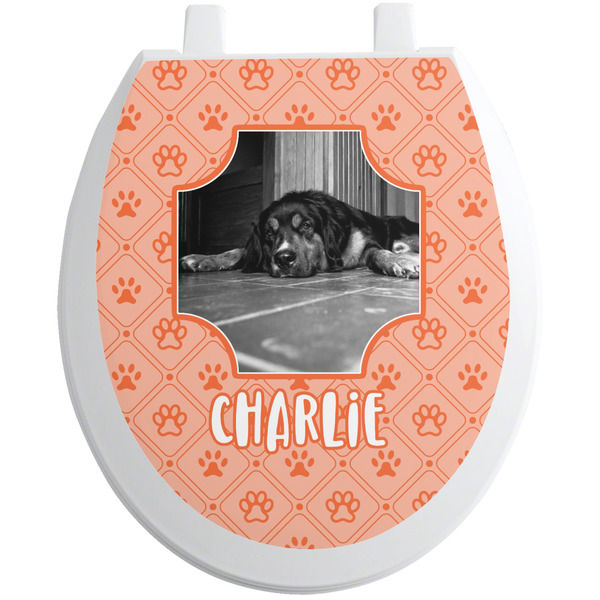 Custom Pet Photo Toilet Seat Decal - Round (Personalized)