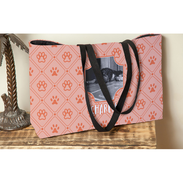 Pet Photo Tote w/Black Handles - Lifestyle View