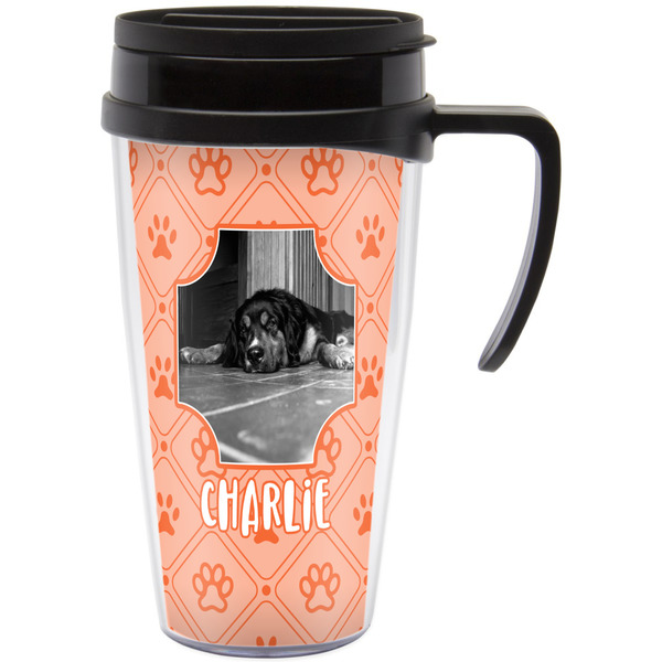 Custom Pet Photo Acrylic Travel Mug with Handle (Personalized)