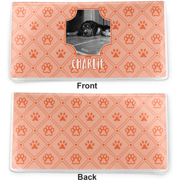 Pet Photo Vinyl Check Book Cover - Front and Back