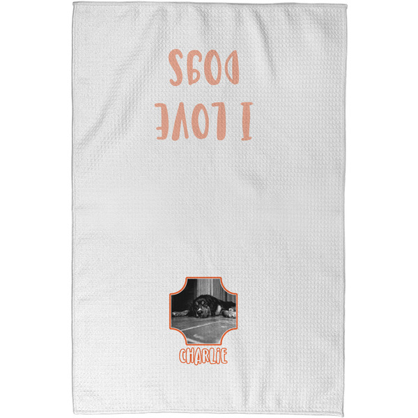 Pet Photo Waffle Towel - Partial Print - Approval Image