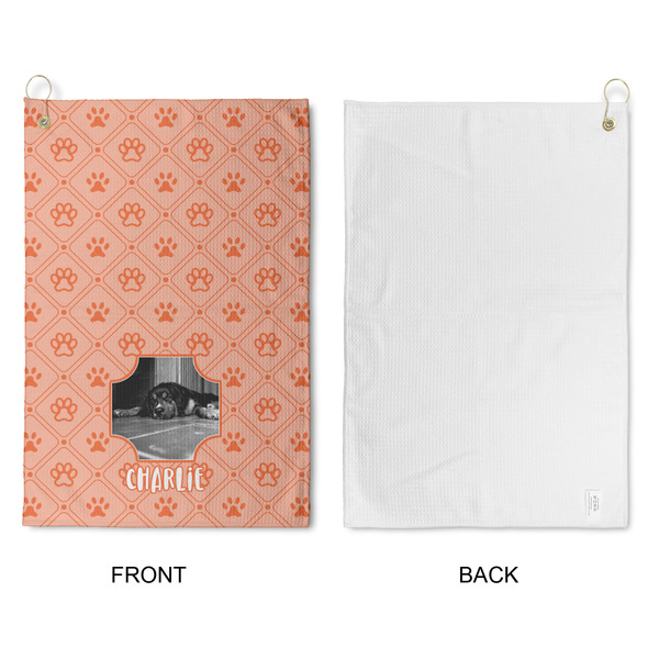 Pet Photo Waffle Weave Golf Towel - Approval