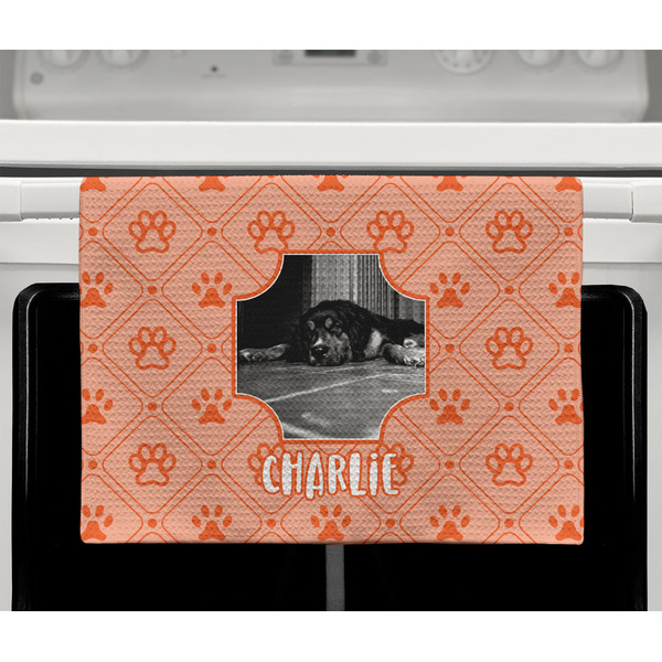 Pet Photo Waffle Weave Towel - Full Color Print - Lifestyle2 Image