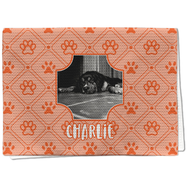 Custom Pet Photo Kitchen Towel - Waffle Weave