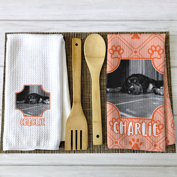 Pet Photo Waffle Weave Towels - 2 Print Styles