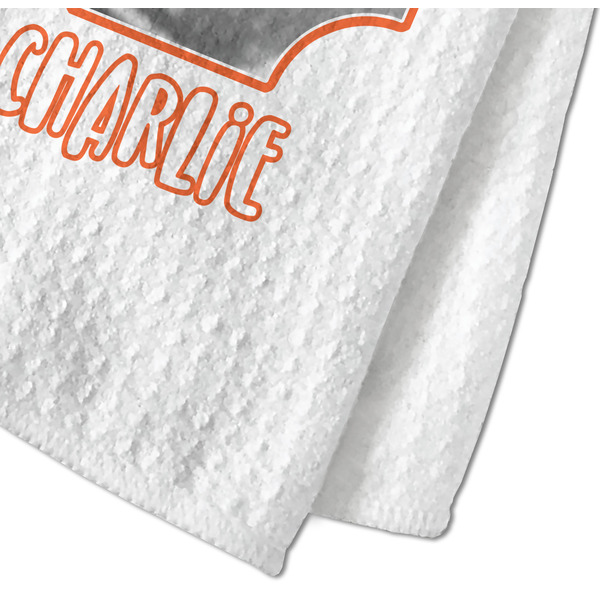 Pet Photo Waffle Weave Towel - Closeup of Material Image