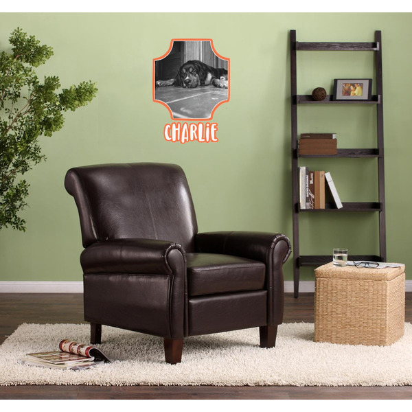 Pet Photo Wall Graphic on Living Room Wall