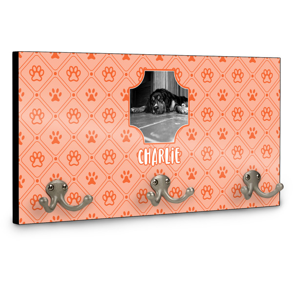 Pet Photo Wall Mounted Coat Hanger - Side View