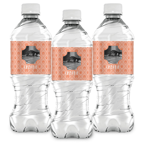 Pet Photo Water Bottle Labels - Front View